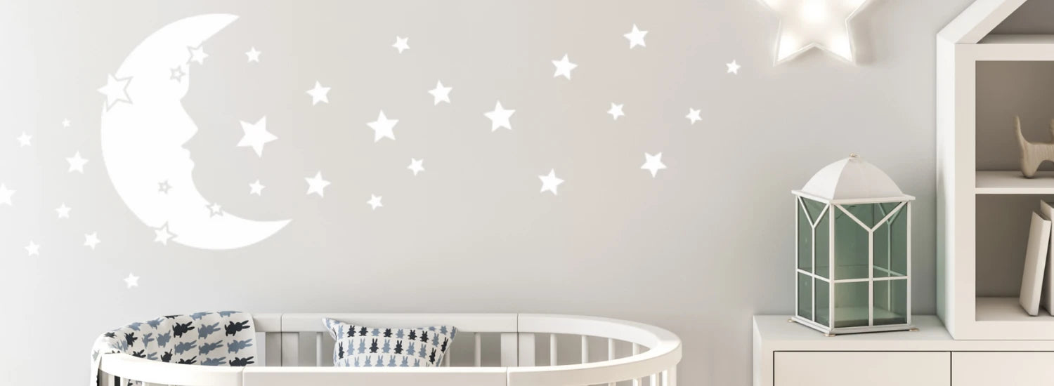 A wide variety of baby room wall decals showcasing diverse themes and styles to match any nursery decor.
