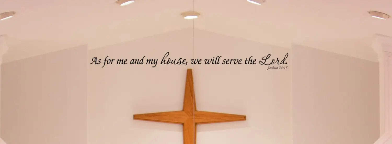 A collection of vinyl wall decals and bible verse scripture stencil art to decorate the walls and windows of your church chapel and other worshipping areas. 