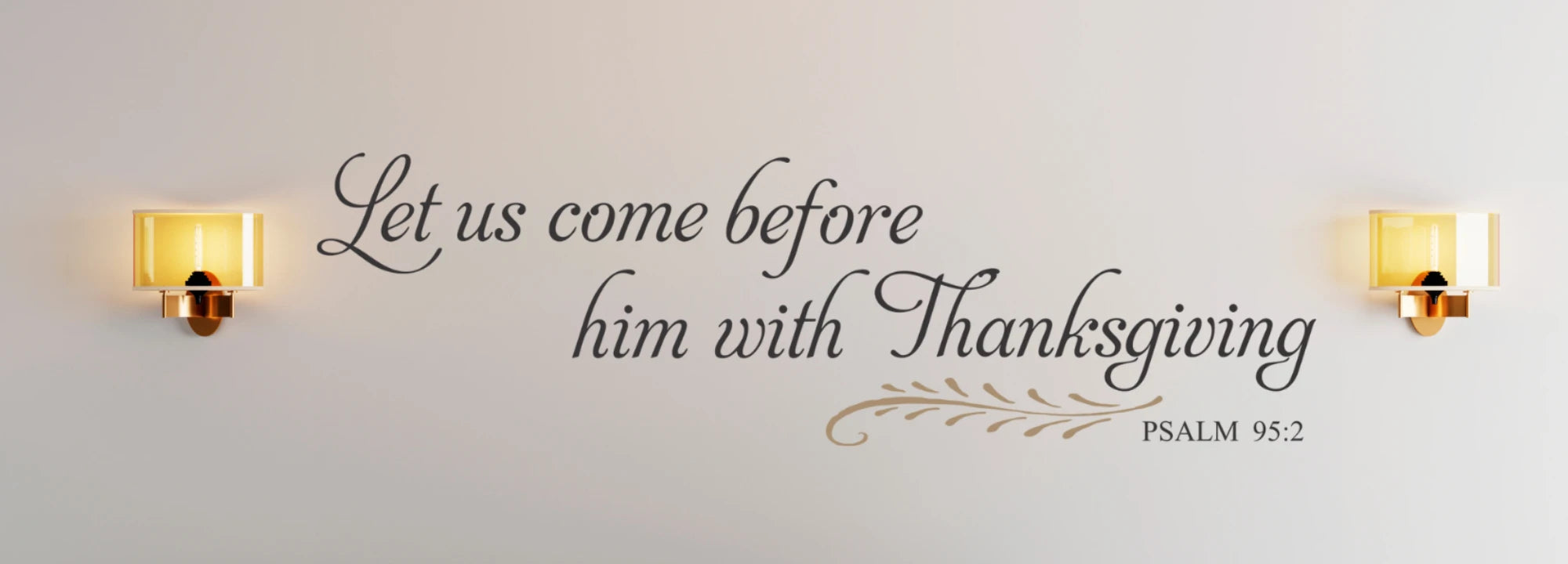 Uplifting Scripture Wall Decal in a Fellowship Hall - Inspire your congregation with a beautiful Bible verse decal displayed prominently on a fellowship hall wall. Browse our collection of scripture wall art and Bible verse decals for churches.