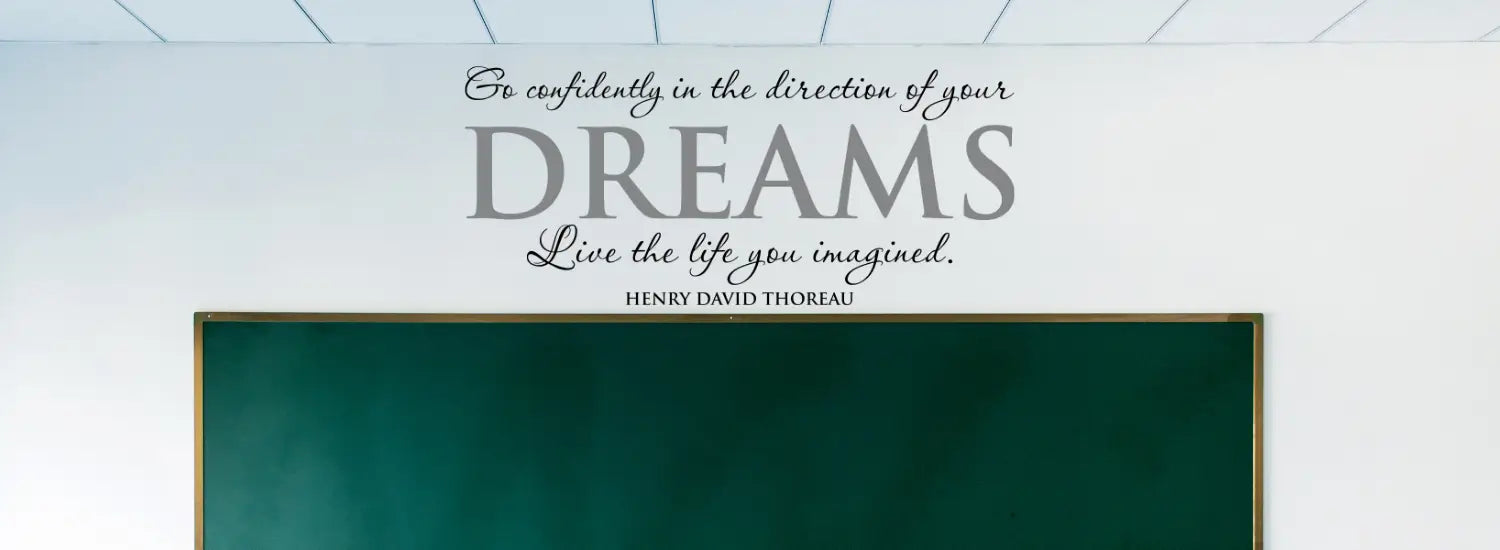 a collection of college related wall and window decor for college campus and classroom motivation and inspiration.