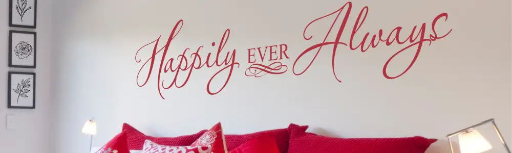 Beautiful, premium quality wall decals for Master Bedroom Decorating. The perfect way to fill that blank wall space behind your bed. Hundreds of romantic bedroom wall decor ideas to choose from or design your own!