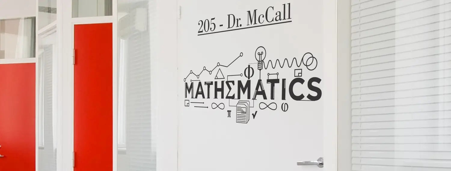 Math related quotes and wall decals to decorate the walls, windows and doors of your school math classroom or math related area of classroom. Easy install method plus 100% removable when ready for a change. The Simple Stencil