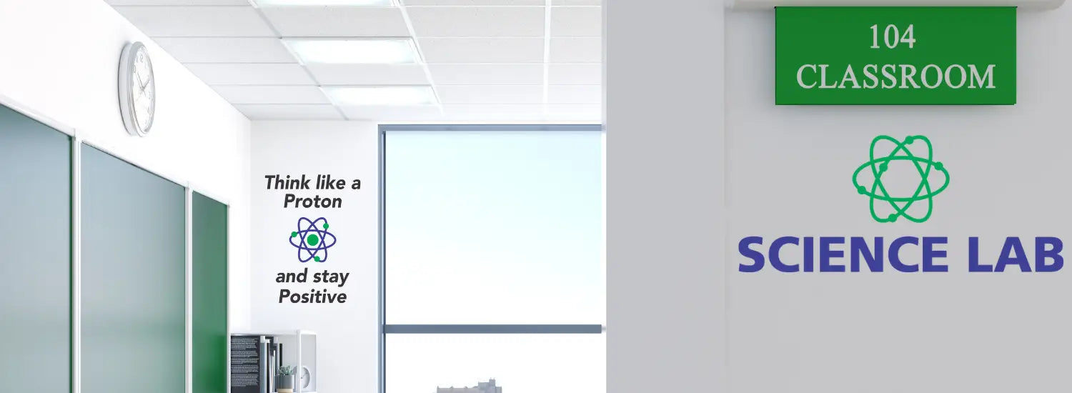 Science Classrooms & Chemistry Lab etc. wall decals, signs and murals to inspire and display safety precautions and rules. Custom designs and purchase orders accepted.