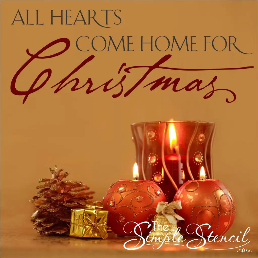 christmas-wall-decal-all-hearts-come-home-festive-home-decor-the-simple-stencil for Free Printable Christmas Church Bulletin Covers Christmas Wall Decal |