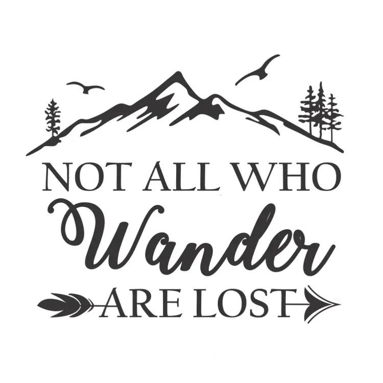 Not all who wander are lost - wall decal removable vinyl sticker by The Simple Stencil