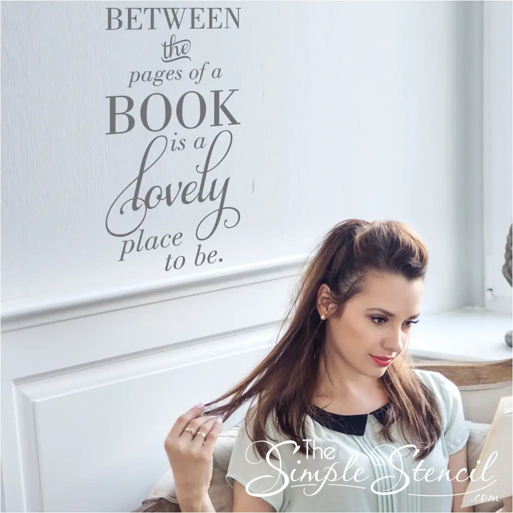 Between The Pages Of A Book | Wall Decal Library Decor