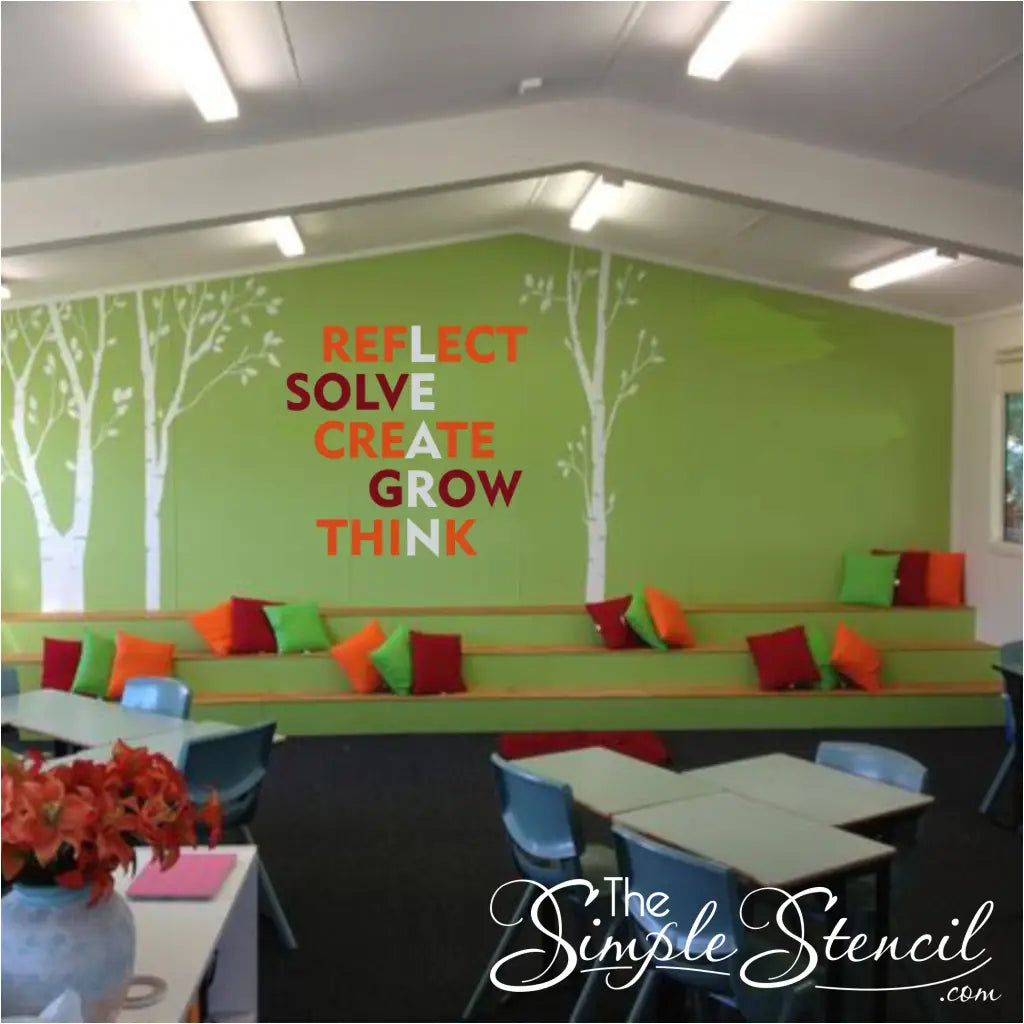 Birch Trees With Leaves | Large Tree Wall Decal