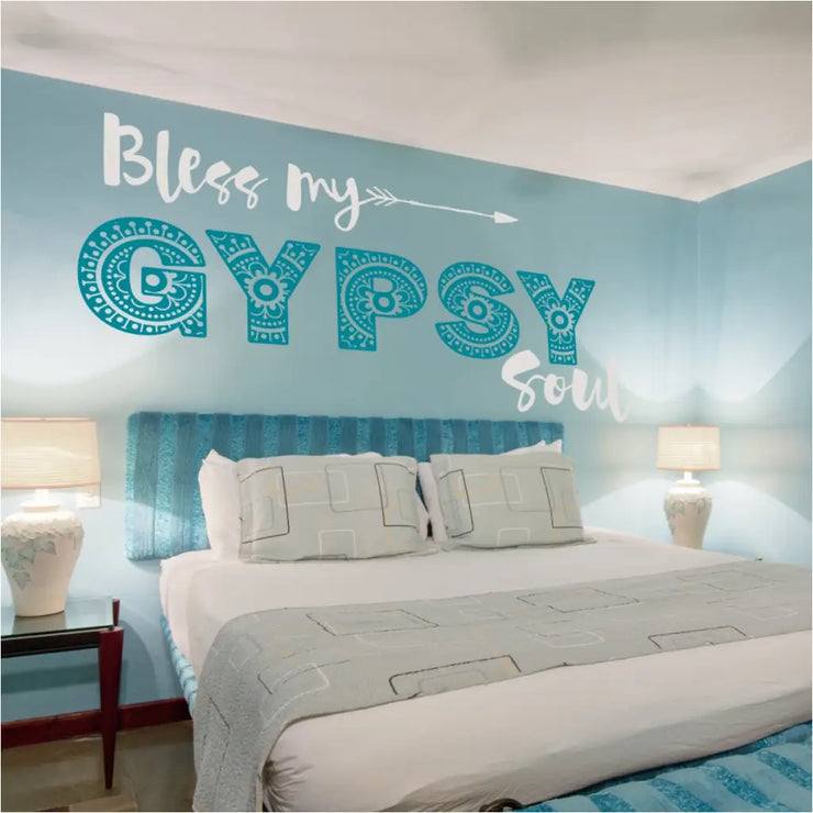 Bless My Gypsy Soul Embellished Wall Decal