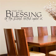 Embrace faith and gratitude with our captivating "And the blessings of the Lord rested upon us" vinyl wall decal, a gentle reminder of God's unwavering presence in our lives.