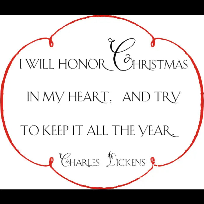 Charles Dickens Christmas Quote Home & Garden > Decor Decals