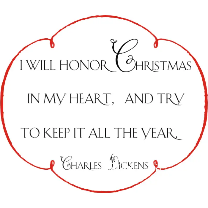Charles Dickens Christmas Quote Home & Garden > Decor Decals