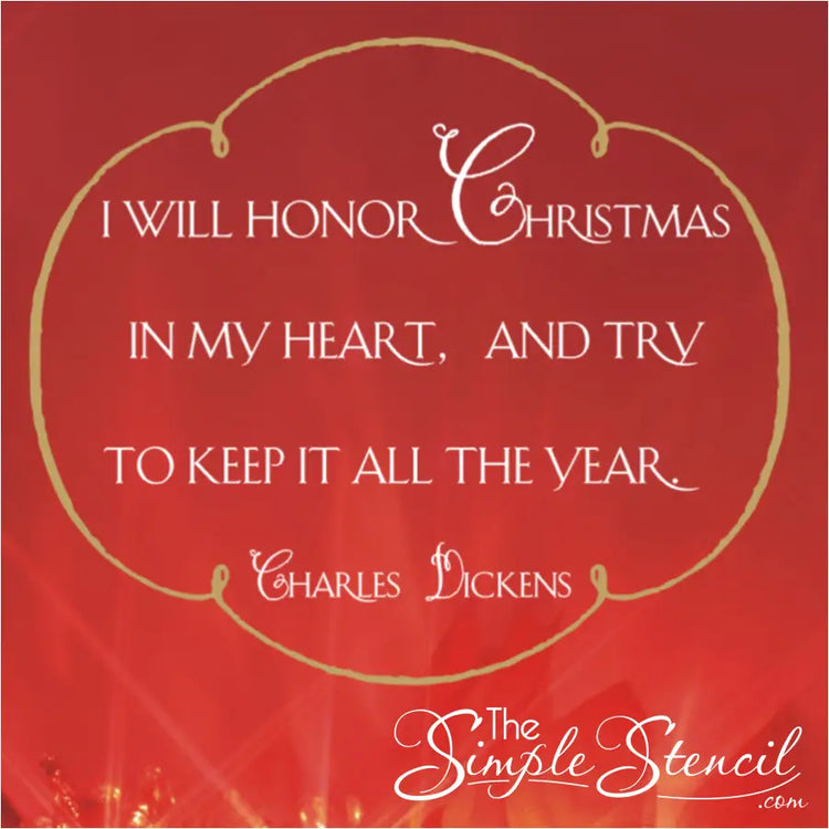 Charles Dickens Christmas Quote Home & Garden > Decor Decals