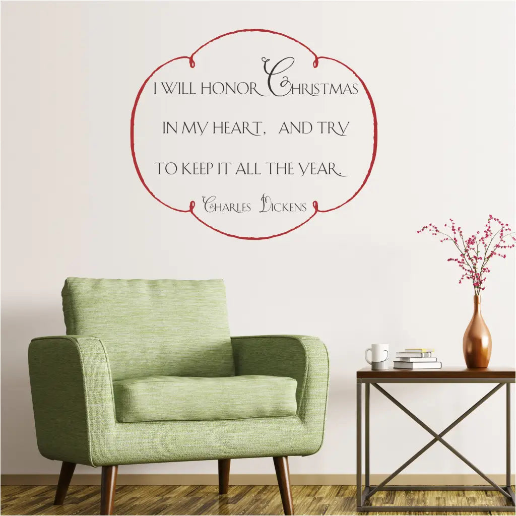 Charles Dickens Christmas Quote Home & Garden > Decor Decals