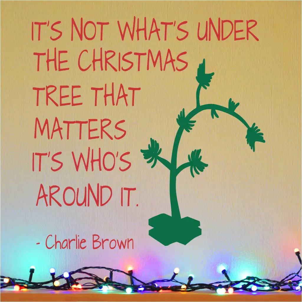 Charlie Brown Christmas Tree Quote Wall Display Home Decor Decal