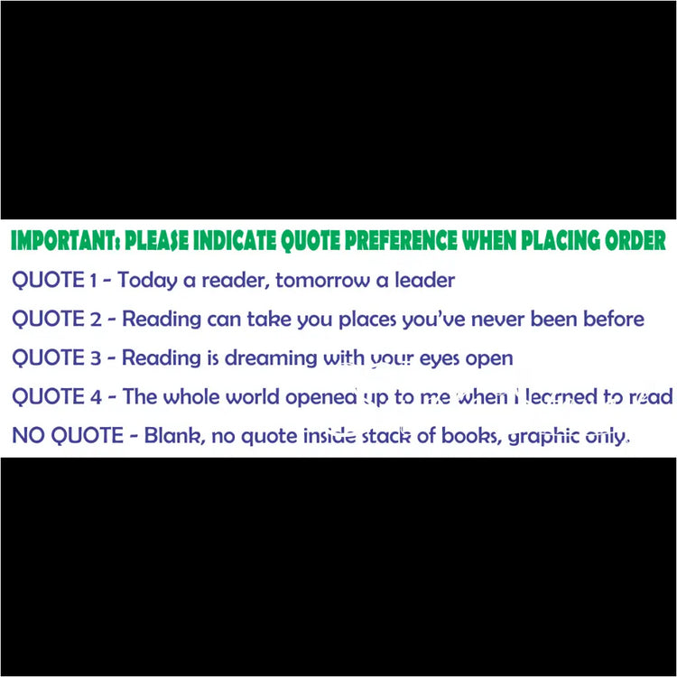 Children Reading Graphic With Quote Decal | Library Decor Home Decals