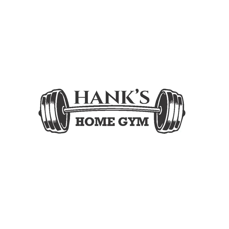 home gym with the decal visible in the background, emphasizing its ability to enhance the workout experience.
