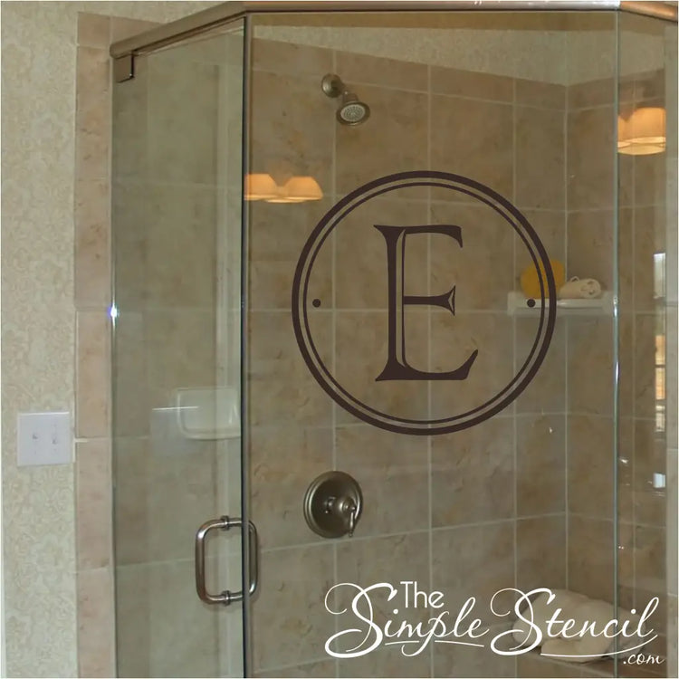 Classic Plaque Style Initial Monogram