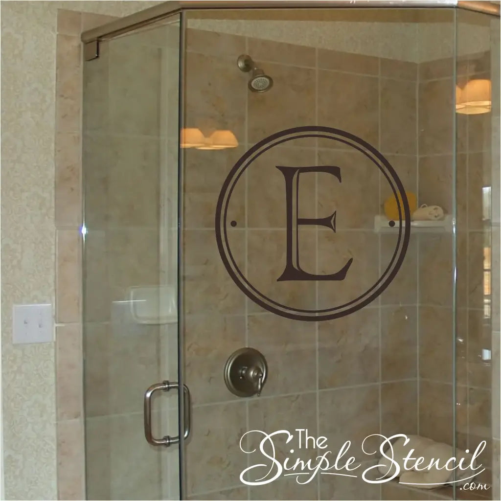 Classic Plaque Style Initial Monogram