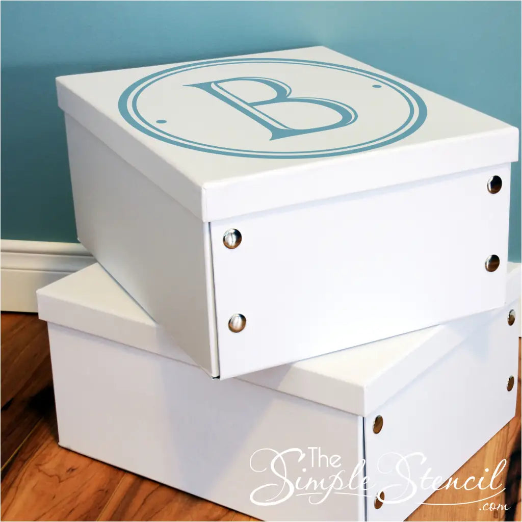 Classic Plaque Style Initial Monogram