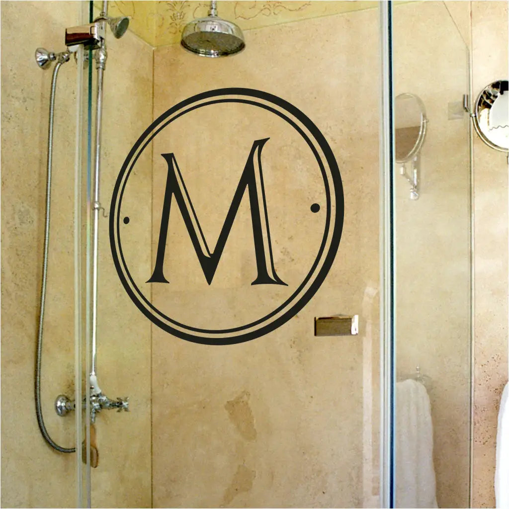 Classic Plaque Style Initial Monogram
