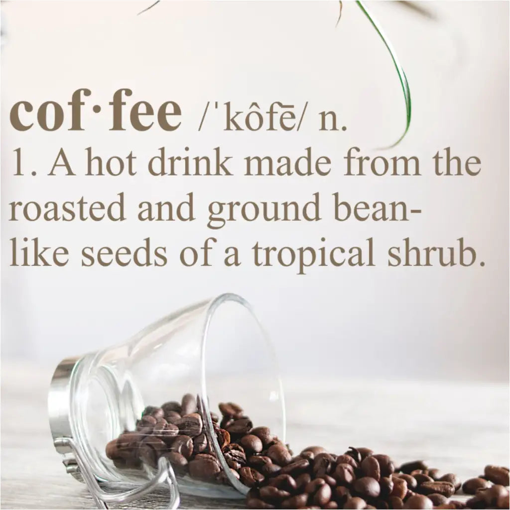 Coffee definition wall art decals by The Simple Stencil