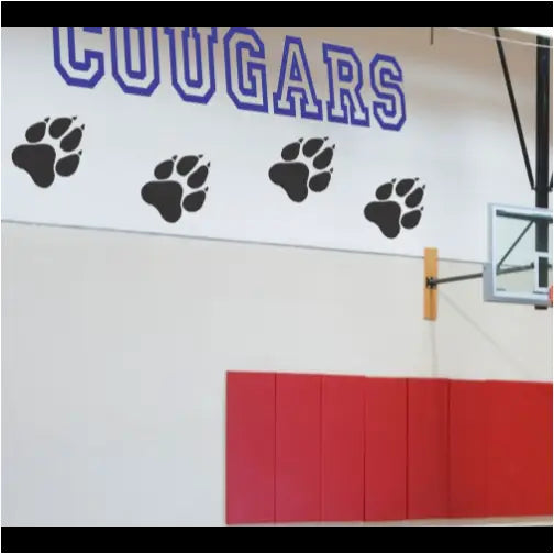 Cougar Wildcat Paws Pawprint Decals Stickers And Stencils For School Walls Windows