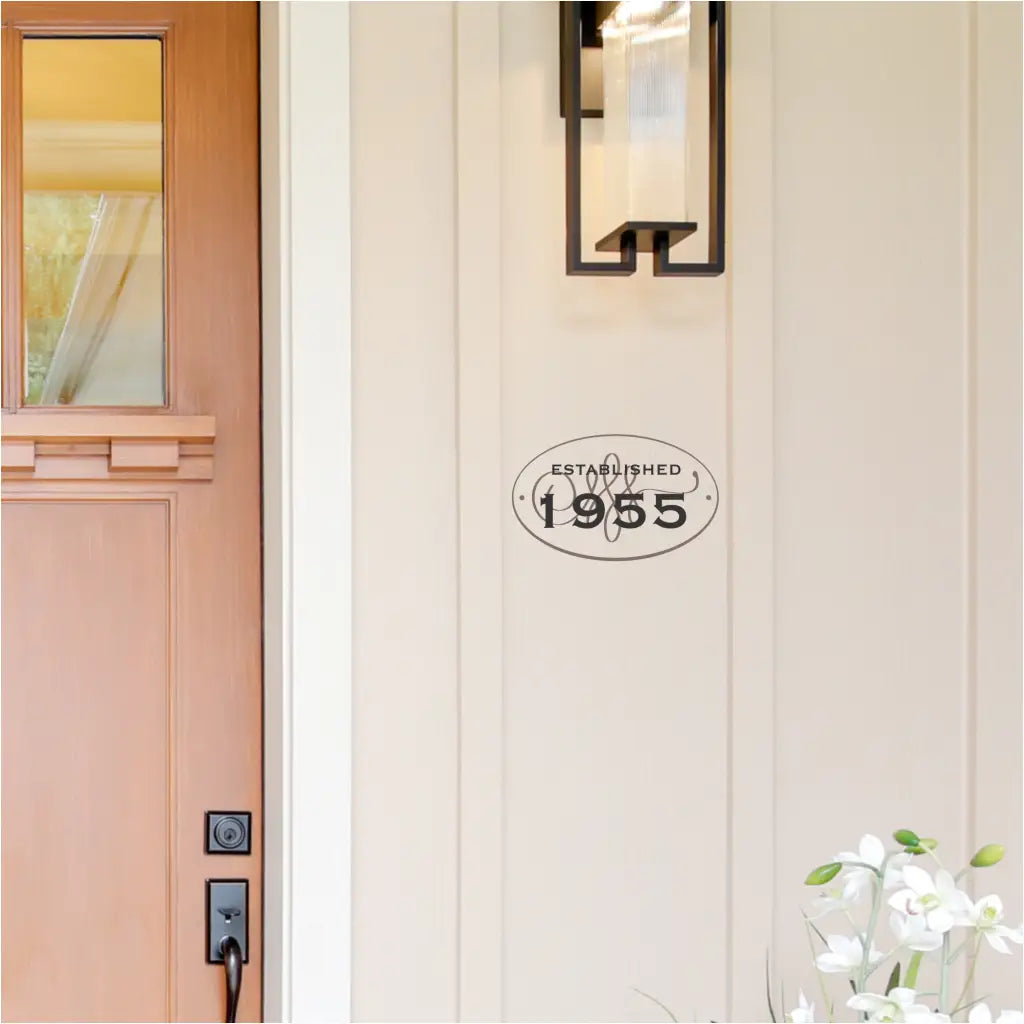 House Established Year Custom Sign - Apply a premium decal to your home , church or business location to let everyone know how long you've been established.