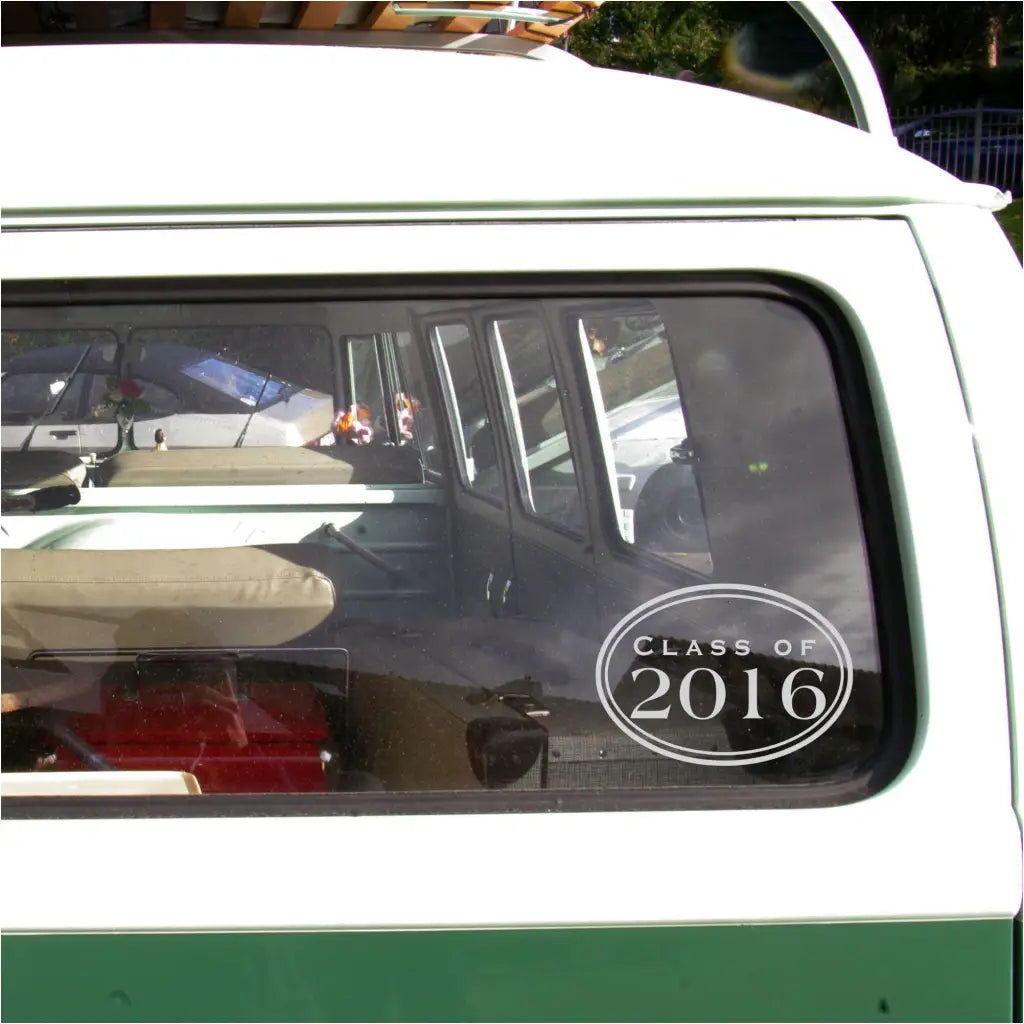 Custom Class of (Your year of choice) Monogram Decal \ Premium quality decals in your choice of over 80 colors to match your school colors and celebrate your graduate. Many sizes available for car windows to large graduation party decorations.