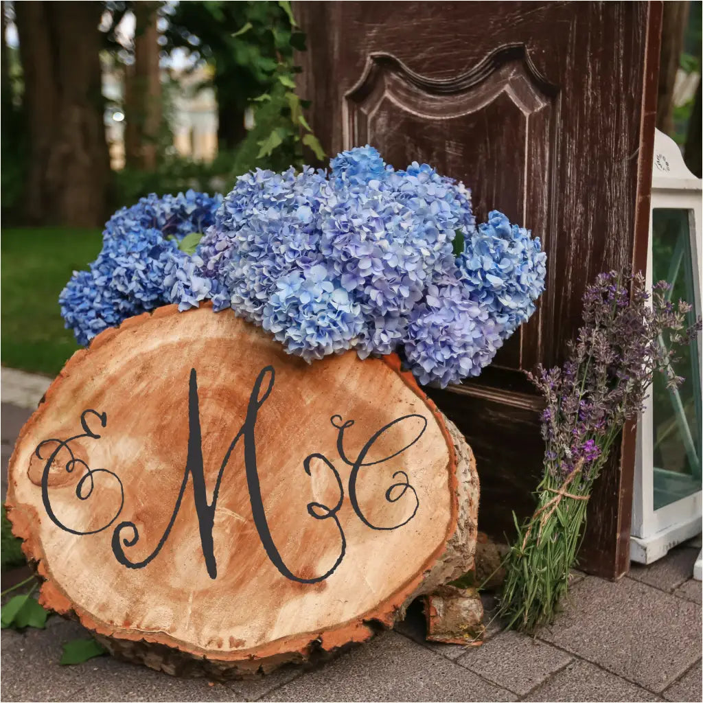 Darling wall monogram with three initials in your choice of colors many beautiful matte finish colors. These are super cute for a girl's room or to personalize her notebook, laptop, etc. Small sizes are popular for bedroom doors and even school lockers.