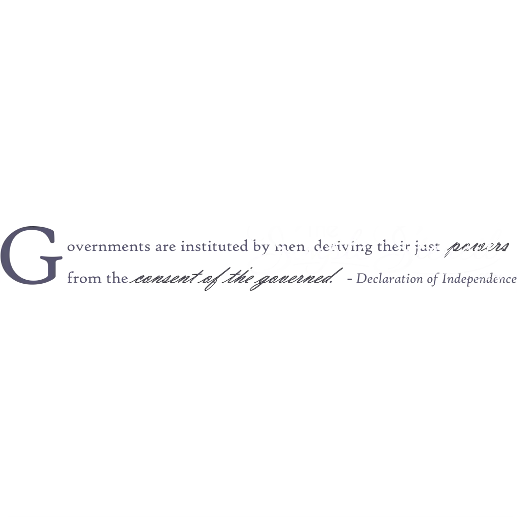 Declaration of Independence Government Quote Wall Decal The Simple Stencil