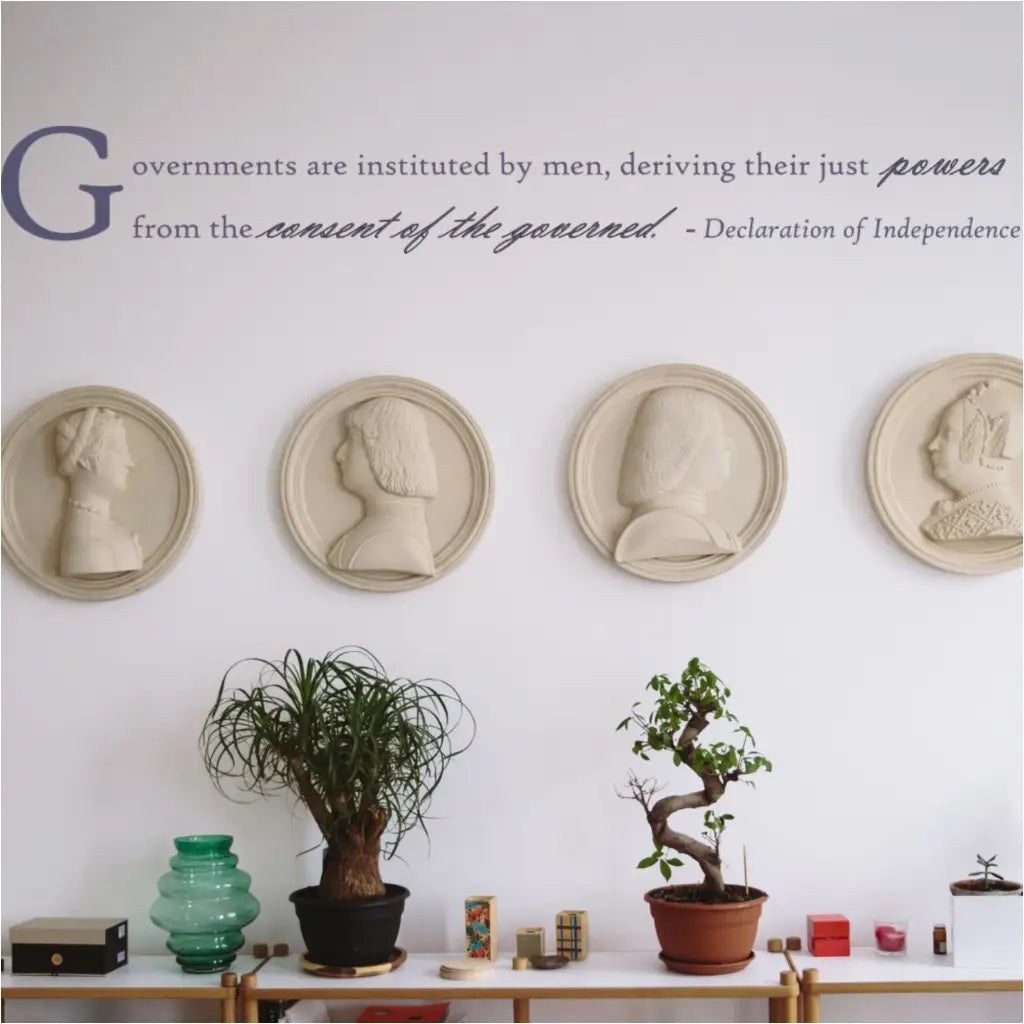 Declaration of Independence Government Quote Wall Decal The Simple Stencil