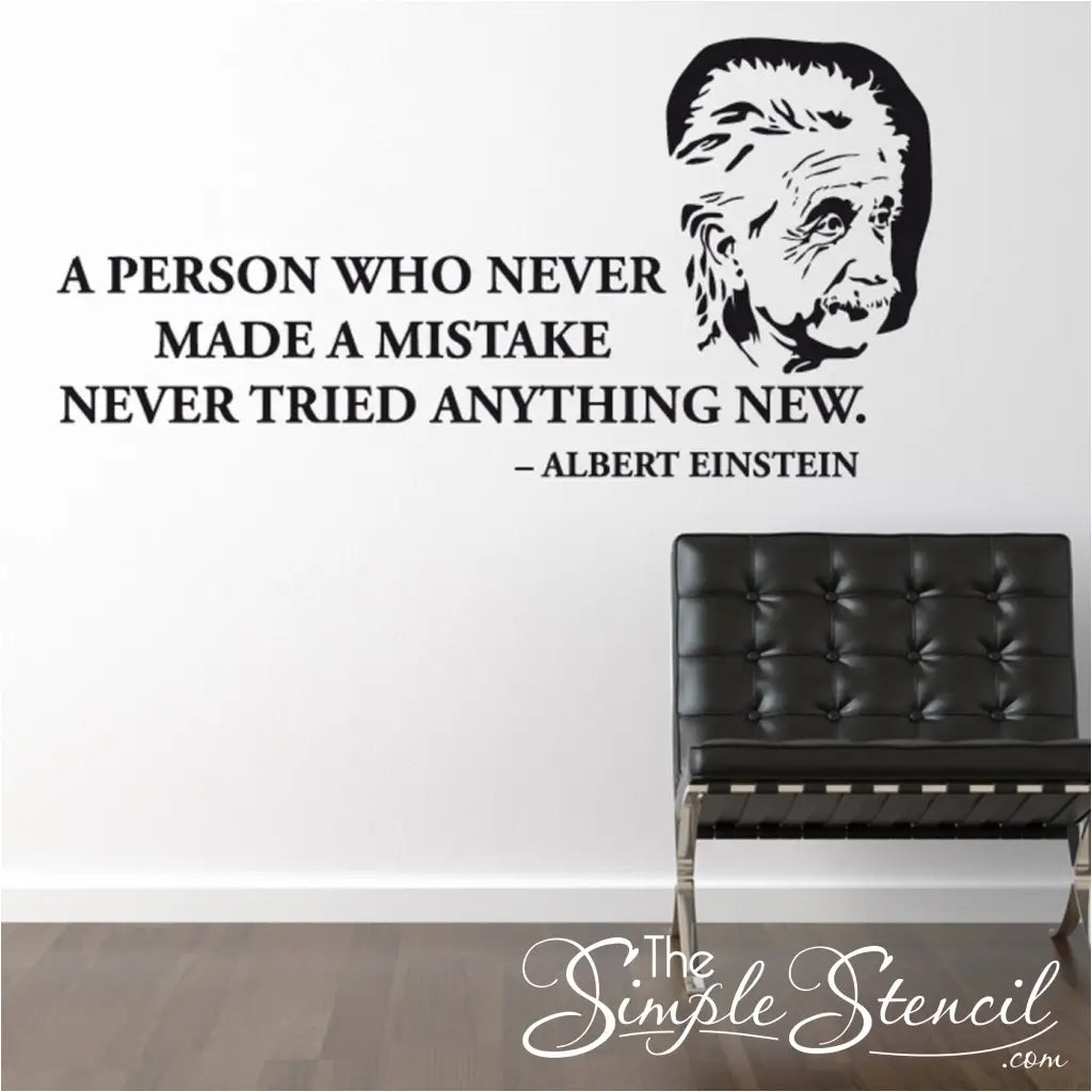 Einstein Face Silhouette Wall Art