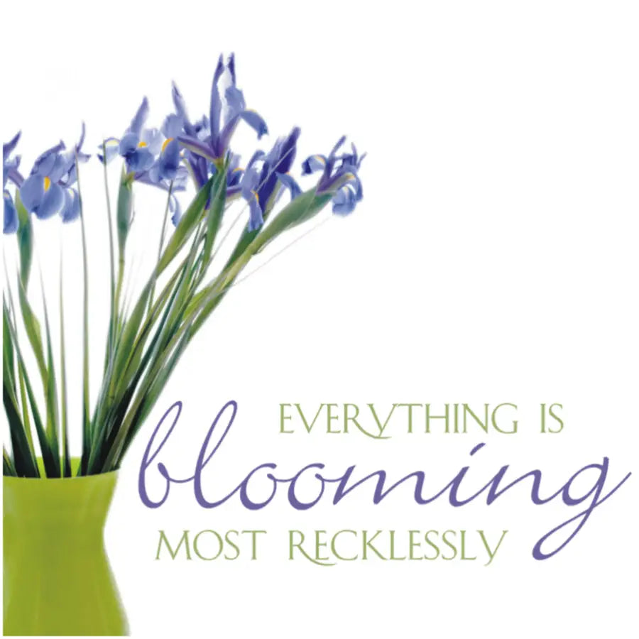 Everything is blooming most recklessly vinyl wall decal design by The Simple Stencil for use in your springtime decorating projects.