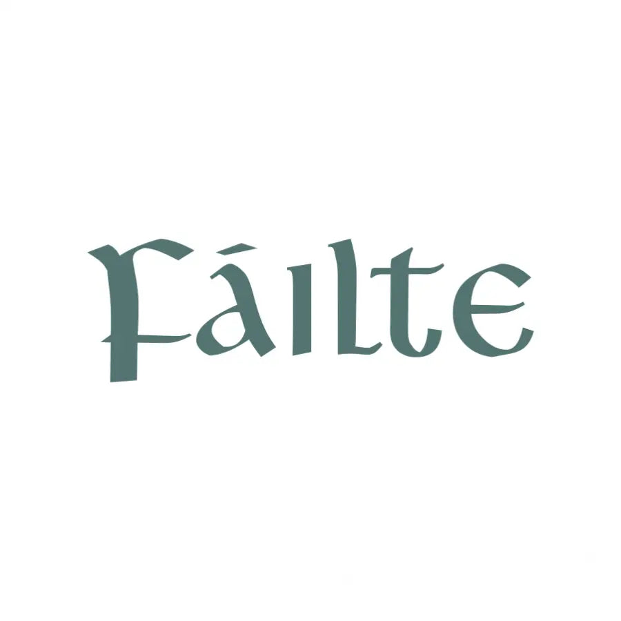 Green   "Fáilte" wall decal sticker removable vinyl art for Irish home decor