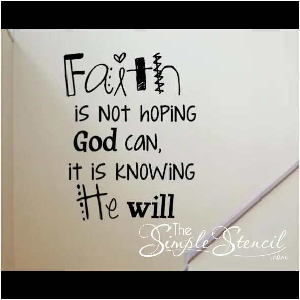 Faith Wall Quote - Knowing God Will