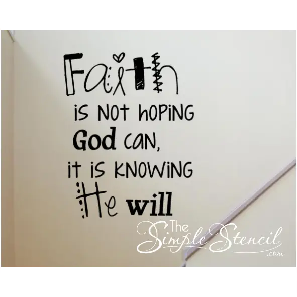Faith Wall Quote - Knowing God Will