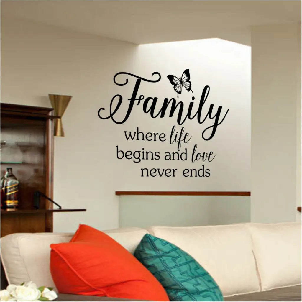 Family Life Begins Love Never Ends