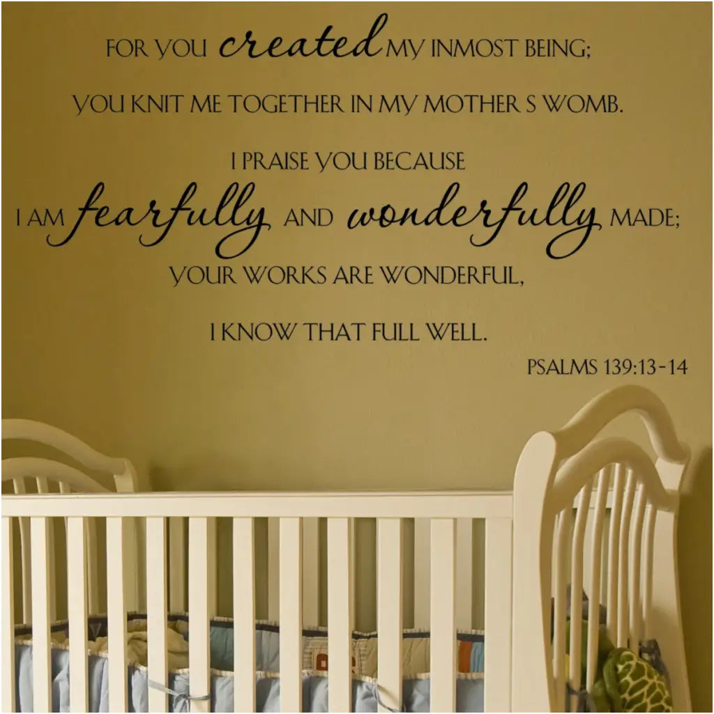 Fearfully & Wonderfully Psalm 139:13-14