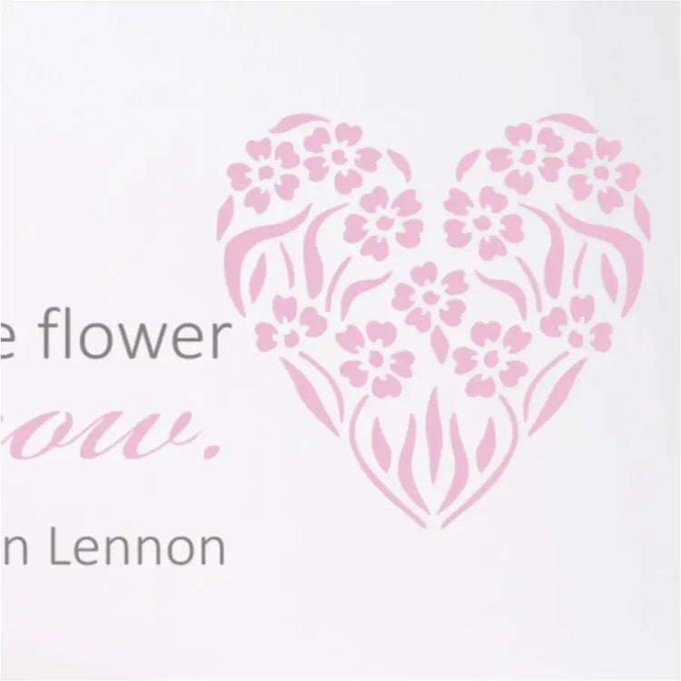 Flowered Heart - Romantic Wall Decal