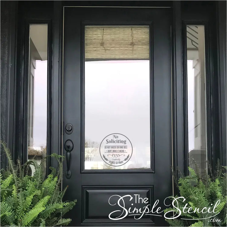 Funny No Soliciting Door Sign Decal Home Decor Decals