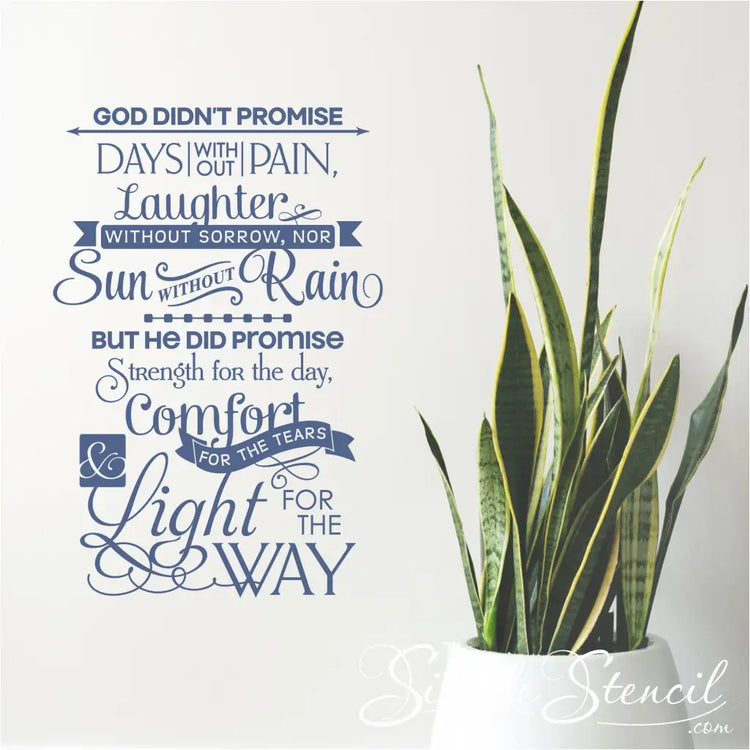 Gods Promises | Inspirational Wall Quote Decal