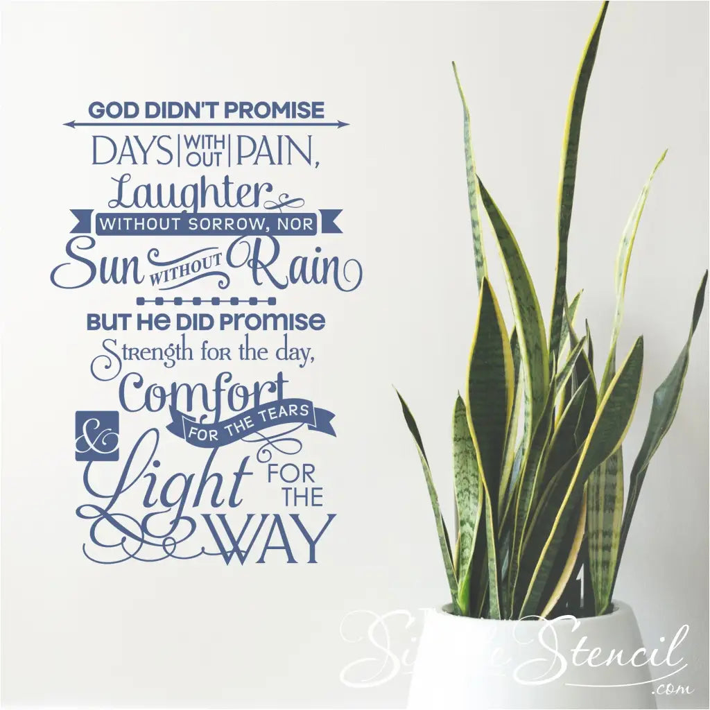 Gods Promises | Inspirational Wall Quote Decal