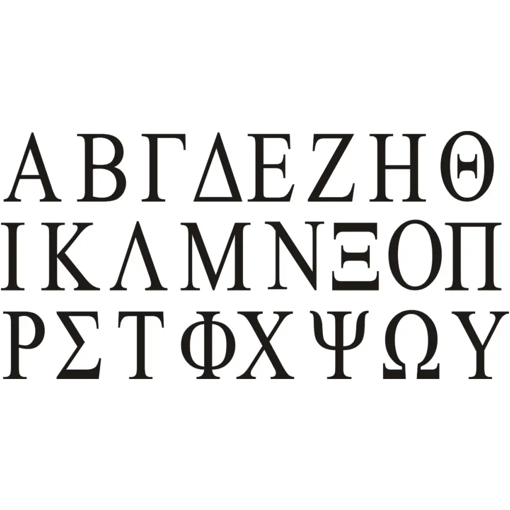 Greek Charactors / Symbols Set