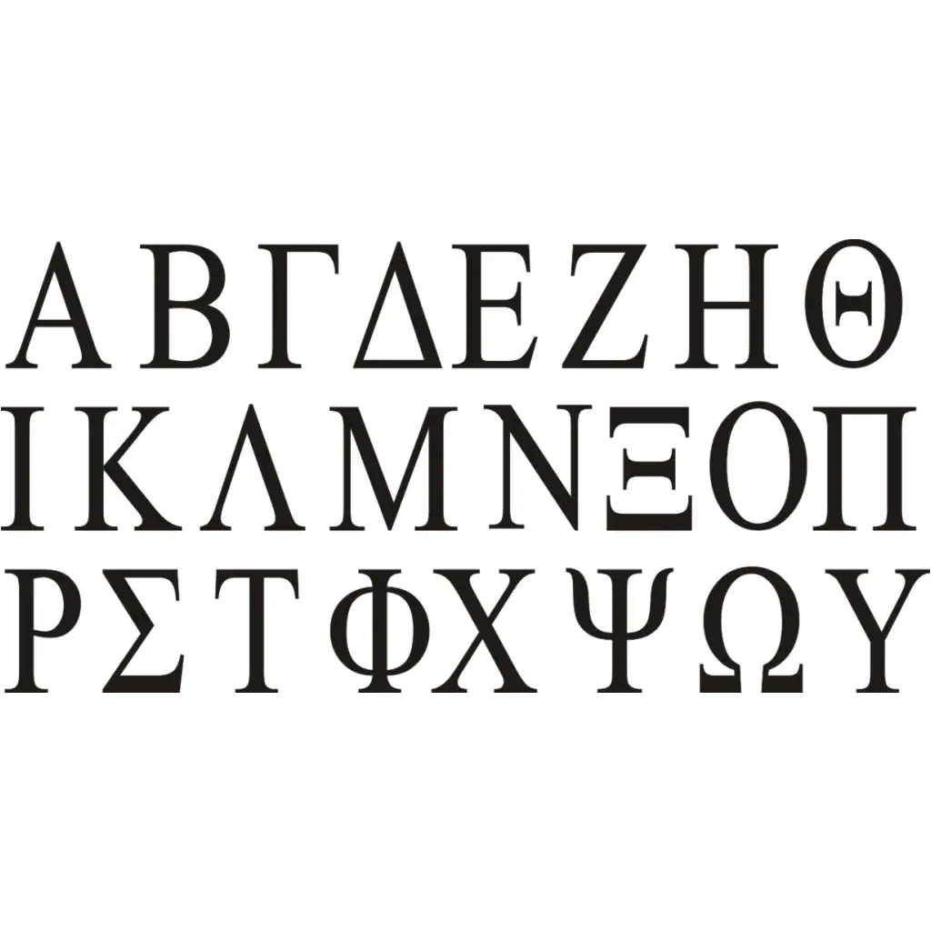 Greek Charactors / Symbols Set