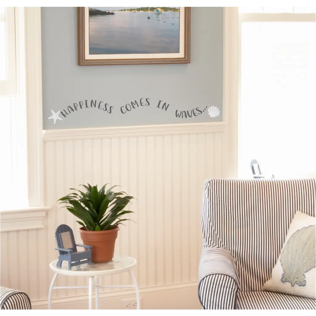 Happiness Comes In Waves | Beach Inspired Wall Decor