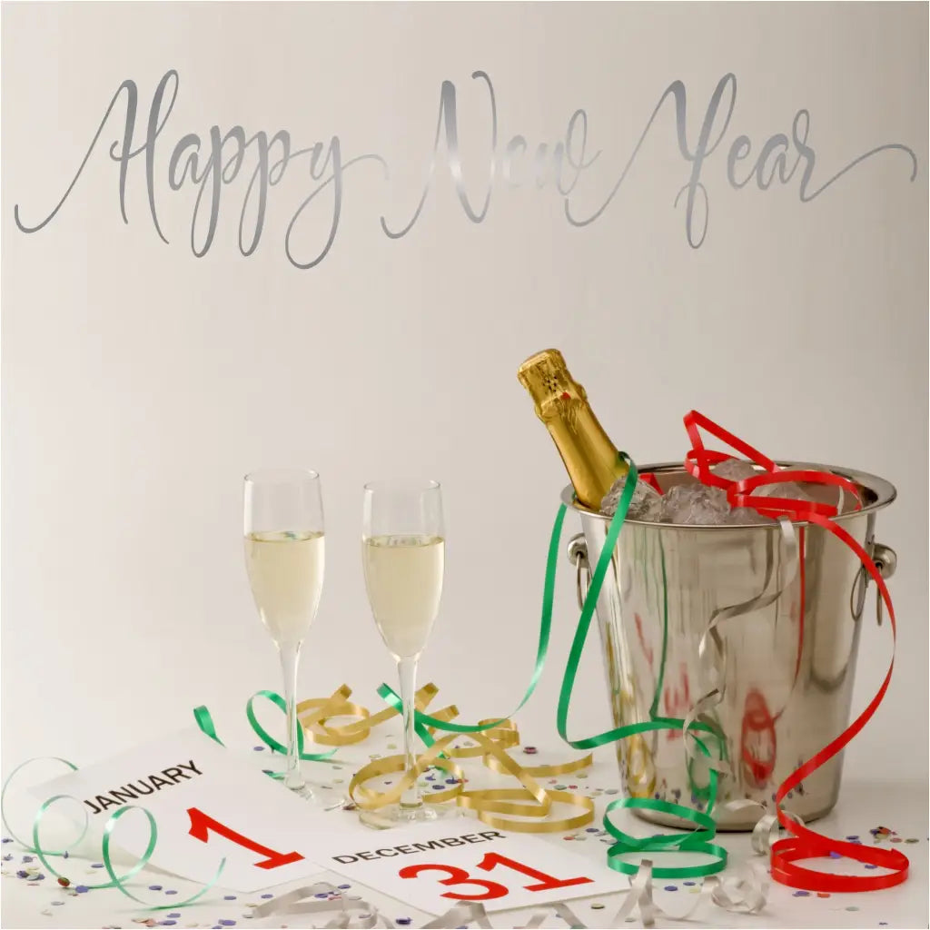Happy New Year Wall Or Window Decal Sticker