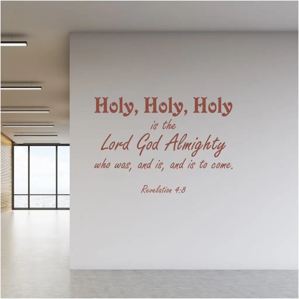 Holy Lord God Almighty Bible Verse Wall Art - Revelation 4:8