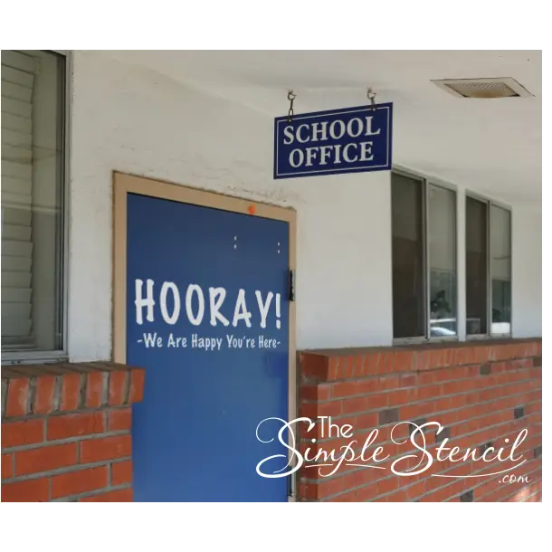 Hooray! We Are Happy You Here Classroom Door Decal