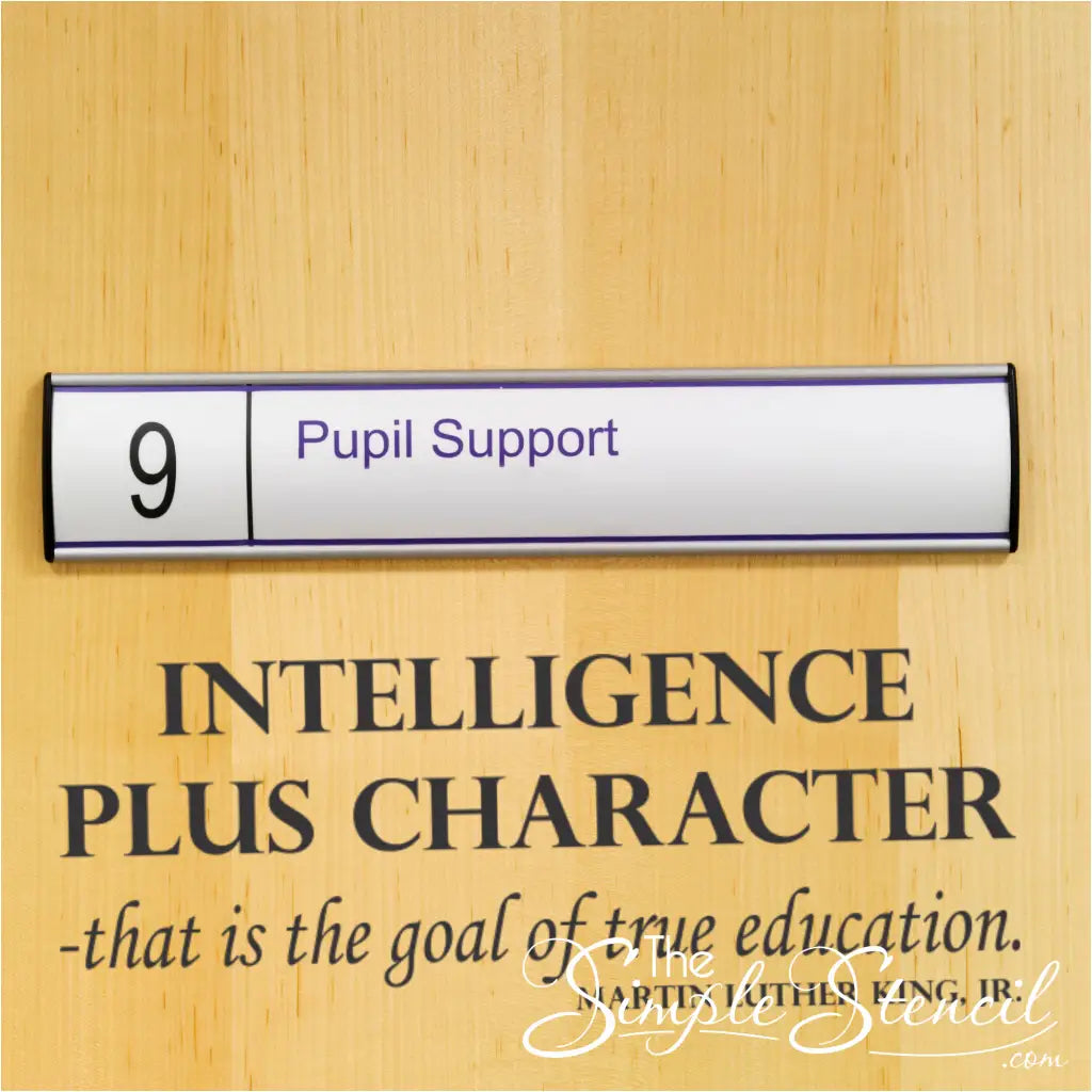 Wall Decal - Intelligence plus character that is the goal of a true education. Martin Luther King Jr. Quote for Black History Month, MLK Day or Juneteenth celebrations in schools, churches, community centers, etc.