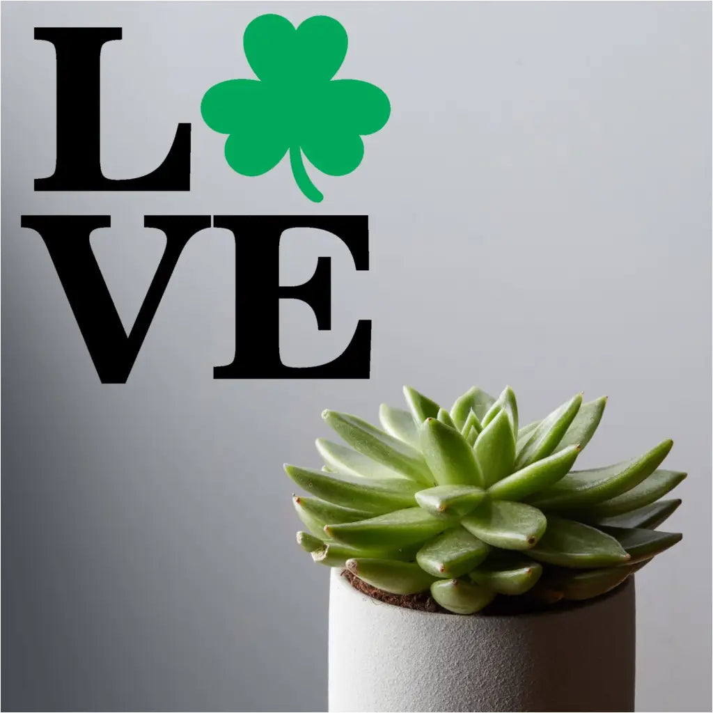 Irish Clover Love Wall Or Window Decal